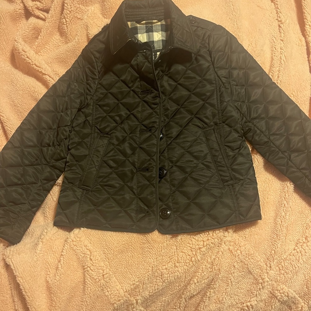 Burberry Black Quilted Kids Jacket